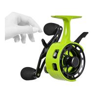 Fishing Ree Ice Fishing Wheel Winter Quick Release Reel 3+1 Metal Spool Coil Smooth Lure Fish Equipment Accessories(Green -Left hand)