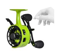 Fishing Ree Ice Fishing Wheel Winter Quick Release Reel 3+1 Metal Spool Coil Smooth Lure Fish Equipment Accessories(Green-Right hand)