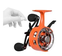 Fishing Ree Ice Fishing Wheel Winter Quick Release Reel 3+1 Metal Spool Coil Smooth Lure Fish Equipment Accessories(Orange-Left hand)