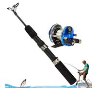 Fishing Reel and Pole Combo - Retractable Fishing Pole with Reel,High-Speed Gear, Lightweight Angling Tackle for Sea Lake River Stream Shore Freshwater Saltwater