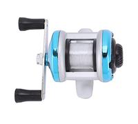 Fishing Reel, Baitcast Fishing Reel Ice Fishing Reel Ice Fishing Reel Wheel Portable Winter with Wire Outdoor Casting Tackle (Blue)