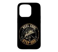 Fishing Reel Cool Step Dad Funny Bass Angler Gift Case for iPhone 15 Pro