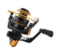 Fishing Reel Featuring Smooth Casting and Metal Spool for Strength, Fishing Environments (Yellow 4000)