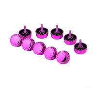Fishing Reel Handle Cover and Gasket Set with Fixed Nut Accessories, Electroplated UV Injection Moulded Material, for Reels Below 7000 Series, 10-Pack(purple)
