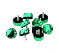 Fishing Reel Handle Cover and Gasket Set with Fixed Nut Accessories, Electroplated UV Injection Moulded Material, for Reels Below 7000 Series, 10-Pack(green)