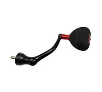 Fishing Reel Handle for Spheros for Stella for Stradic for Biomaster SW5000 SW6000, Foldable Single Arm with EVA Knobs, Alloy Shaft Modification Part Silver(red)