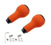 Fishing Reel Handle Knob Grip with EVA and Rubber Cork for DAIWA Series Reels Including FORSTELLA, TWINPOWER, and for VANFORD Supporting Easy Replacement (2set Orange)