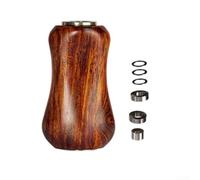 Fishing Reel Handle with Natural Solid Wood Knob and Metal Arm, Fits 4mm Shaft 500-3000/Casting Reels, Includes Bearings, Gaskets and Sleeve(1set Hainan Yellow Pear)