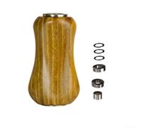 Fishing Reel Handle with Natural Solid Wood Knob and Metal Arm, Fits 4mm Shaft 500-3000/Casting Reels, Includes Bearings, Gaskets and Sleeve(1set Green)