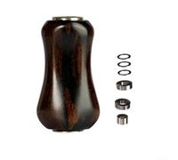 Fishing Reel Handle with Natural Solid Wood Knob and Metal Arm, Fits 4mm Shaft 500-3000/Casting Reels, Includes Bearings, Gaskets and Sleeve(1set Black)