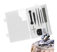 Fishing Reel Maintenance Kit - Spool Repair Kit, Tool Box for Rod Maintenance, Gear Lubricating Oil, Brush Wrench, for Bearing Discs, Nuts, Spring Clamps, Accessory Pack for Anglers