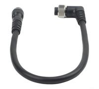 Fishing Reel Power Cable Elbow Adapter, 2-Hole PVC Cord with Bending Resistance for Daiwa Electric Reels, 45cm Replacement Wire with 3/6/9/12 O Clock Options(6 oclock)