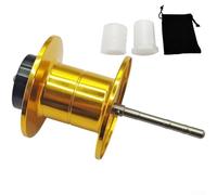Fishing reel remote throw spool compatible with For DAIWA For TATULA series including 19 For TATULA 100 and SALAMANDURA150 with wire cup capacity supporting multiple line sizes (Light gold)