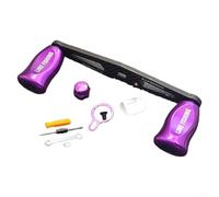 Fishing reel rocker arm handle replacement for DAIWA and For ABU casting reels with 8*5MM swing arm opening, extended straight carbon fiber construction with complete hardware set (Left hand Purple )