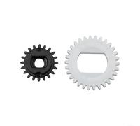 Fishing Reel Transmission Gear for ABU NEO 2pcs | Precise 17.2x3mm fit, restores smooth casting, reduces friction, black and white pair, easy install