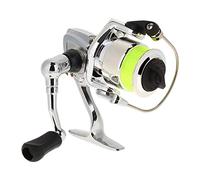 Fishing Reel Wheel, Aluminum Alloy durable Mini 4.3:1 Metallic Casting Spinning Fishing Reel Tackle Accessories with Left Right Hand Exchangeable Foldable Metal Handle for Freshwater Saltwater
