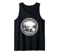 Fishing Retirement Plan Gone Fishin Forever Scenic Lake Dock Tank Top