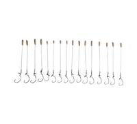 Fishing Rig Set Robust Lightweight Resisting Fish Hook Rig Set with Weight Eye Bead for Saltwater Freshwater Trolling Large Fish Stainless Steel Metal Resin 16 Pieces
