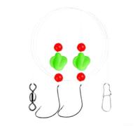 Fishing Rig With Double Sinkers And Bright Floats Made From Long Lasting Eva Material For Surf Beach Pier And Jetty Saltwater Fishing In Red Color 120cm Length(Green)