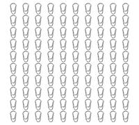 Fishing Ring Split Ring Fishing Jigging Lure Connectors High Tensile Strength Durable Stainless Steel Hooks for Saltwater Freshwater Fishing 100 Pcs (6 ID: 16.5mm/0.64in, Circumference: 51.8mm/2.04in)