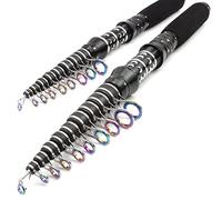 Fishing Rod 1.5-3.0M Ultrashort mini sea Boat rod Travel pocket Telescopic Fishing Rod fold Feeder Hard Carbon Fiber Portable Carp Pole(2.1 m)