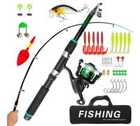 Fishing Rod, 1.8m Black Travel Fishing Rod Lightweight Casting Rod for Beginners Fishing Gear(Green)