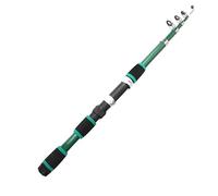Fishing Rod 1.8M Portable Spinning Fishing Rod Reel Full Kits Carbon Fiber Carp Rod Wheel Travel Set Accessory Spinning Rod(Green-rod)
