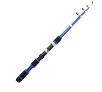 Fishing Rod 1.8M Portable Spinning Fishing Rod Reel Full Kits Carbon Fiber Carp Rod Wheel Travel Set Accessory Spinning Rod(Blue-rod)