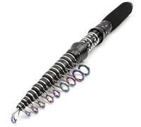 Fishing Rod 1.8m2.1m2.4m2.7m3.0m Ultra Short Carbon Telescopic Fishing Rod Fast Action Ultralight Carp Surf Spinning Rod Pocket Travel Pole Spinning Rod(1.8 m)