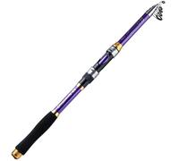 Fishing Rod 2.1m-3.3m Portable Telescopic Fishing Rods Handle Travel Fishing Pole For Bass Trout Fishing Tackle Spinning Rod(PURPLE,3.0 m)