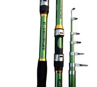 Fishing Rod 2.1M -3.6M Carp Fishing Rod Feeder Hard FRP Carbon Fiber Telescopic Fishing Rod Fishing Pole Spinning Rod(Green,3.0 m)