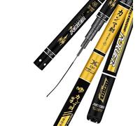 Fishing Rod 3.6M-10M Super Light Stream Rod Telescopic Superhard Carbon Fiber Exquisite Painting Hand Fishing Pole Fishing Rod Spinning Rod(6.3M)