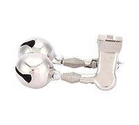 Fishing Rod Alarm Dual Alert Bells Fishing Bells Ring Bite Alarm, Stainless Steel Double Bell Fishing Pole Assembly Fish Alarm Bell for Sea Fishing Fishing Bells for rods Clip on