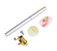 fishing rod - Aluminum Alloy Mini Rod, Drum Reel Combo | 4 Piece Compact Fishing Kit with Telescopic Design and Strong Performance, Portable Gear for Ice Fishing and Outdoor Sea Trips