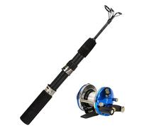 Fishing Rod and Reel Set - Telescopic Fishing Rod and Reel | High-Speed Gear, Lightweight Angling Tackle for Sea Lake River Stream Shore Freshwater Saltwater