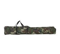 Fishing Rod Bag Green Camouflage 160cm 600D Oxford PVC Coat 3-Compartment Strap