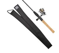 Fishing Rod Bag - Protective Sleeve Storage Carrier, Outdoor Angling Pole Pouch with Adjustable Shoulder Strap System, Zippered Full Length Enclosure Design, Ideal for Beach Camping Hiking Lake Kayak