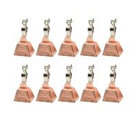 Fishing Rod Bells - 10 Pieces Bell Equipment with Clamp - Fishing Bite Detector | for Catfish Sea Lakes Rivers Tanks, Saltwater, Fresh Water, Night Gift for Father