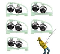 Fishing Rod Bells - Portable Fishing Bell Glow in The Dark - Set of 5 Night Fishing Rod Bells, Fishing Pole Alarm Bell, Fishing Bite Indicator Bell for Night Fishing