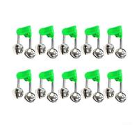 Fishing Rod Bite Alarm Clips 510 Pieces with Dual Bells Compatible with Various Rods Secure Clamp for Reliable Fish Bite Detection Outdoor Use (10pcs)