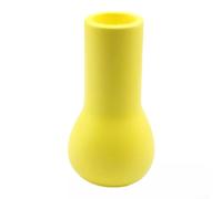 Fishing Rod Butt Cushions with EVA Padding | PU Fighting Belt Accessory for Big Fish Battles | Shock Absorbing Buffer Cap for All Rod Types | Green Black Yellow(Yellow)