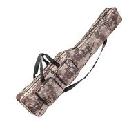 Fishing Rod Carrying Case | 4 Pocket Double Layer Fishing Rod Holder Bag | Large Angling Pole Pouch - For Beach, Camping, Hiking, Outdoors, Lakes, Saltwater, Freshwater Kayaking, Travel, Boating