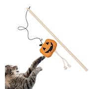 Fishing Rod Cat Toy - Interactive Line Toy for Cats in the House | With Bell Rod for Birthday Christmas Halloween