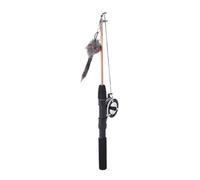 Fishing Rod Cat Toy | Retractable Wand Toy for Indoor Cats | Interactive Catcher Teaser Cat Toy 2-Section It's suitable for games