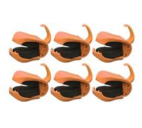 Fishing Rod Clip - Reusable Holder Pack | 6 Piece Anti-Slip ABS | Compact Portable Pole Organizer, Multi Rod Security Locking Grip, Universal Accessory for Beach & Travel