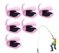 Fishing Rod Clip - Reusable Holder Pack | 6 Piece Anti-Slip ABS | Compact Portable Pole Organizer, Multi Rod Security Locking Grip, Universal Accessory for Beach & Travel
