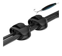 Fishing Rod Clips - Non-Slip Removable Clamp, 2 Pieces Elastic Holders for Fishing Rods, For Use On The Ground On The River On The Boat In The Kayak On The Lake When Trolling Bridge For