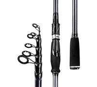 Fishing Rod, Fishing Pole Spining Fishing Rod Ultralight Telescopic Sea Fishing Pole Carbon Fiber 1.8M 2.1M 2.4M 2.7M 3.0M(S Rod,2.1M)
