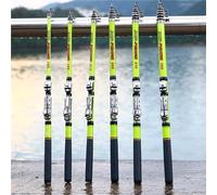 Fishing Rod, Fishing Pole Telescopic Rock Fishing Rod for Fly Feeder Carbon 2.7M 2.4M 2.1M 1.8M 1.5M Mini Travel Rod Reel Seat(2.1M Green)
