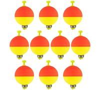 Fishing Rod Float Set, Ten Pieces Foam Weighted Bobbers | EVA Foam Accessories Oval Shape Fishing Accessories for Trout Bass and White Fish